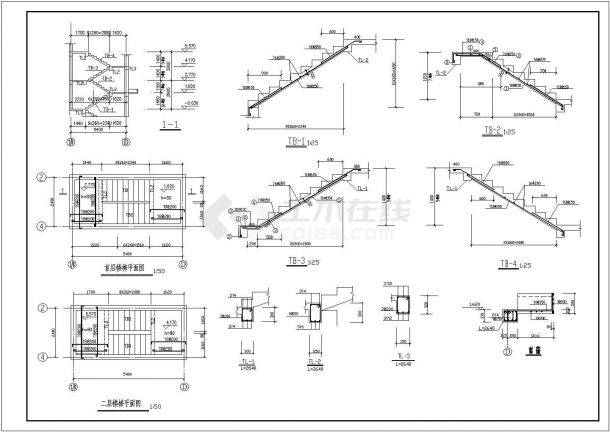 某三层条形基础砖混结构住宅楼结构设计施工图-图二