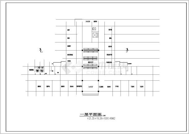 某5472㎡五层砖混结构医院建筑设计方案图纸（高17米）-图二