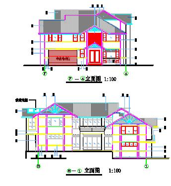 某地区中式风格别墅建筑结构图（全套）