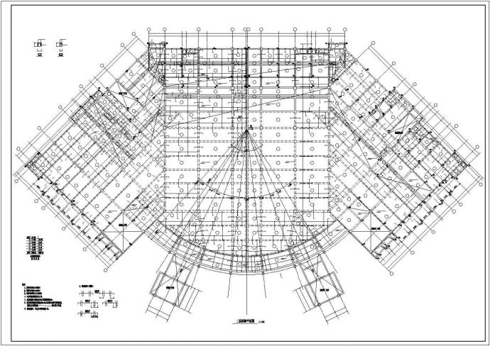 某地框架结构学校食堂结构设计图纸_图1