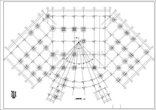 某地框架结构学校食堂结构设计图纸-图二