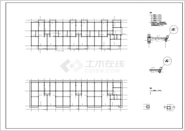 【青岛】某六层带储藏室住宅结构设计施工图（条形基础）-图二