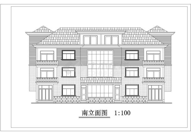 某二层砖混结构别墅建筑设计施工图（11mx12m）-图一