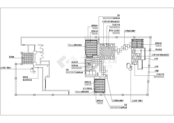 2016私人别墅庭院绿化设计施工CAD图-图二