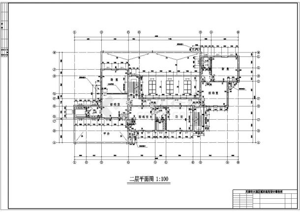 某三层幼儿园建筑施工图（图纸共九张）-图二