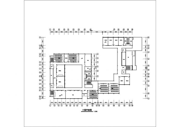 某中学五层框架结构教学实验楼建筑方案图纸（高24米）_图1