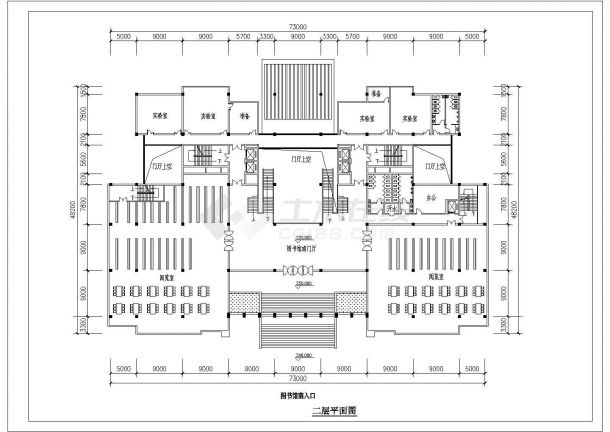 某高校综合楼建筑设计方案（共17张图纸）-图二