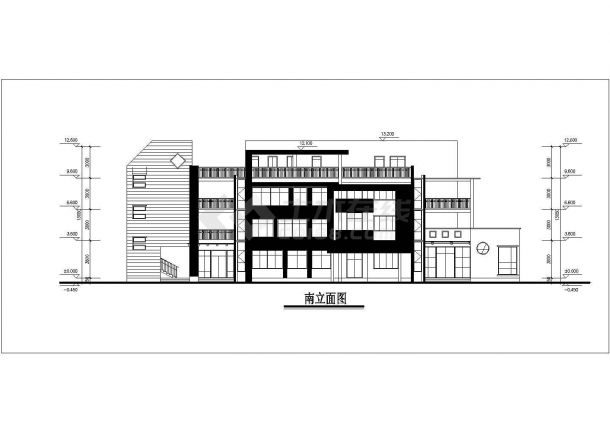 某四层砖混结构幼儿园建筑设计方案图（高13米）-图一