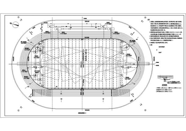 地上三层大型体育馆给排水全套施工图-图二