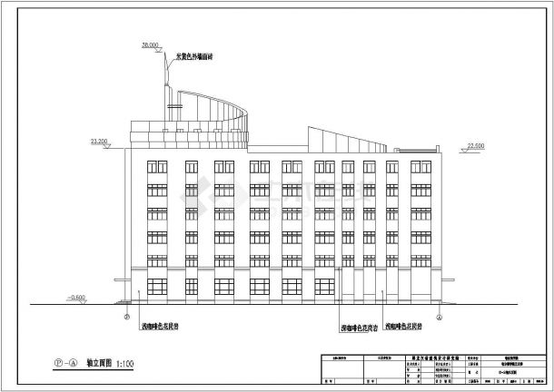 [东北]某23188㎡学院六层艺术楼建筑方案图纸（高25米）VIP-图二
