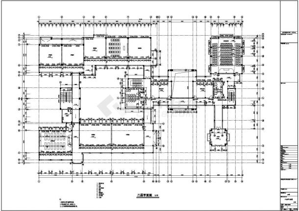 某四层砌体结构小学教学楼建筑设计方案图纸（高19米）-图二