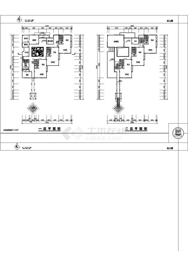 长沙某地上三层幼儿园建筑设计方案-图二