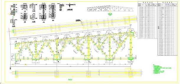 18米跨和33米跨钢屋架结构设计施工图-图二