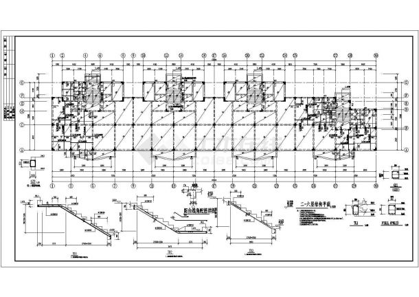 某六层框架结构异形柱住宅楼结构设计施工图纸-图一