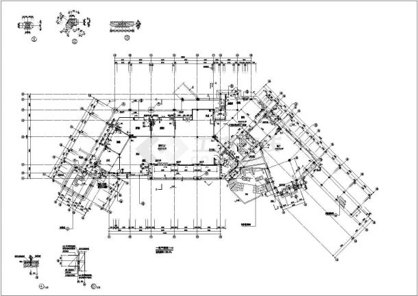 某地上二层框架结构会所建筑扩初图纸（高21米）VIP-图二