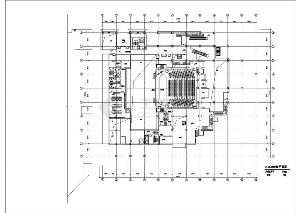 [重庆]某3040㎡六层框架结构剧院扩初建筑方案图（高42米）-图二
