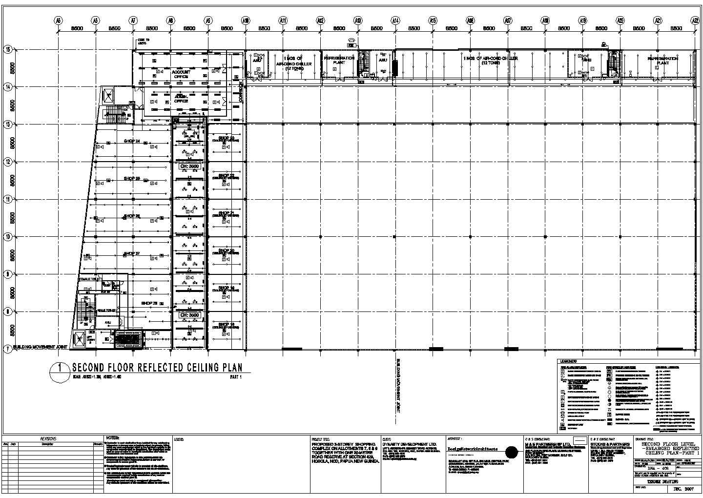 43000平方米国外设计院投标建筑施工图纸集（地下一层）