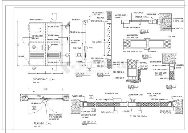 某变电站控制楼建筑施工图（英文图纸，共23张）-图一
