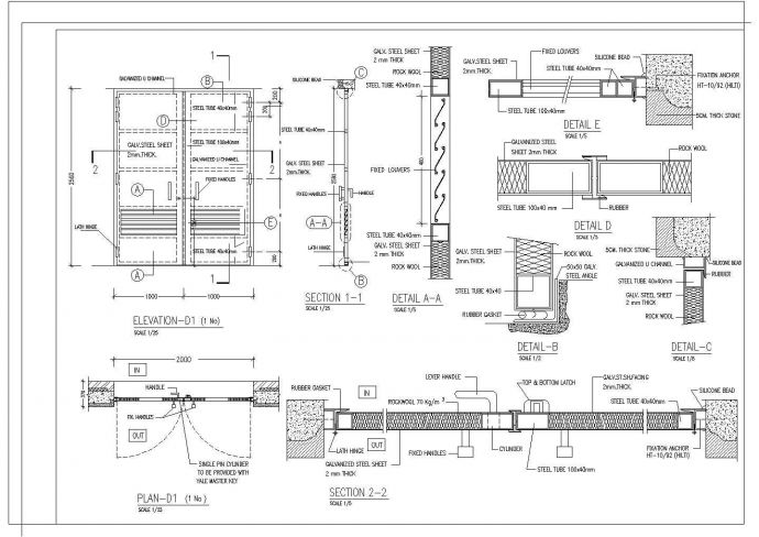 某变电站控制楼建筑施工图（英文图纸，共23张）_图1