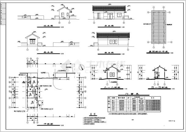某111㎡单层泵站及变电所建筑施工图（高9米）-图二