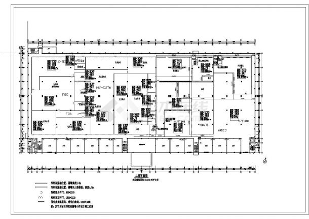 二层洁净电子厂房空调设计施工图-图二