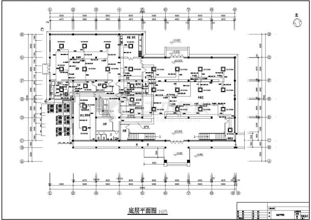 [江苏]行政服务区舒适型空调系统设计施工图（结构形式多）-图一