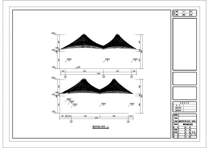 【成都】某非机动车停车大棚结构设计施工图_图1