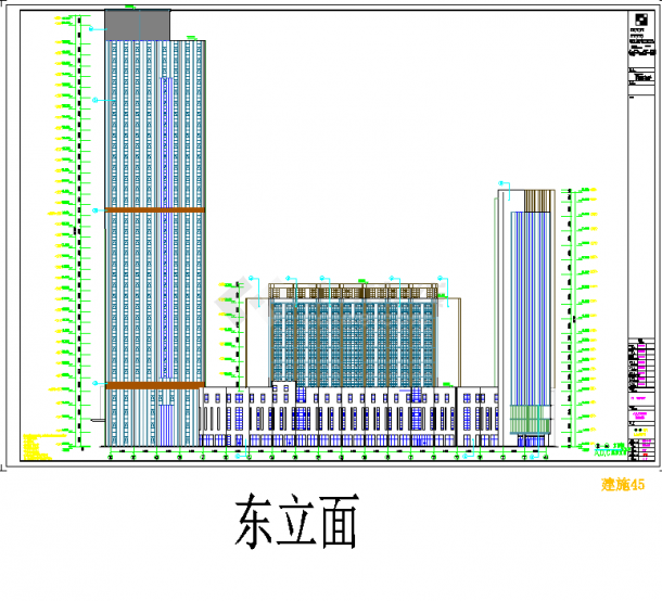 某18万平超高层综合建筑的建筑设计图纸（高146米）-图二
