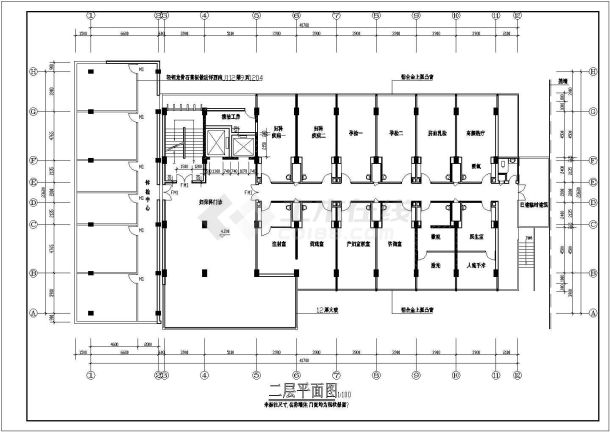 某市6869㎡十一层宾馆改造为医院建筑设计方案图纸（高38米）-图二