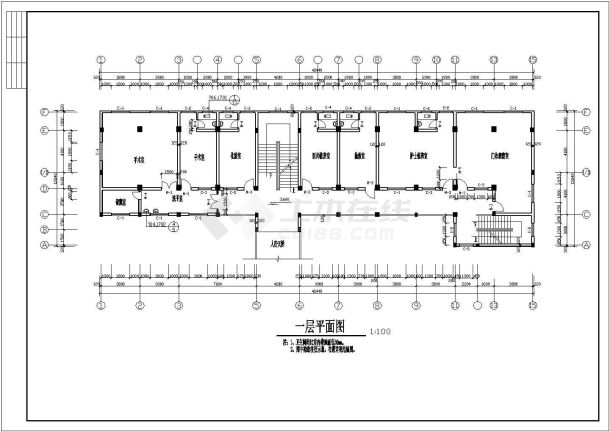 某五层徽派江南风格住院部建筑初步图VIP-图一