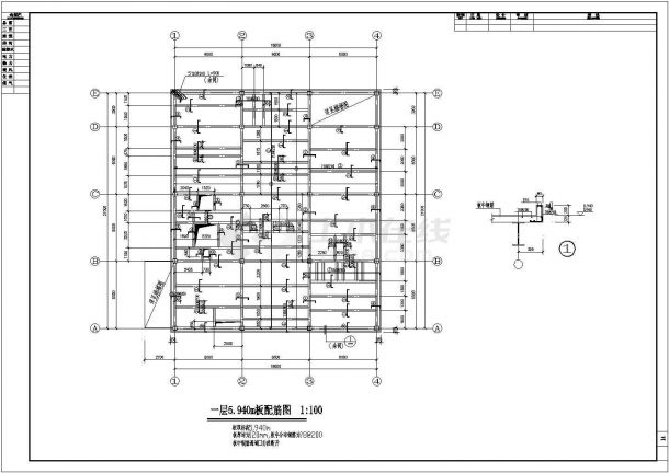 【博兴】某4层钢框架车间结构设计施工图（7度抗震）-图一