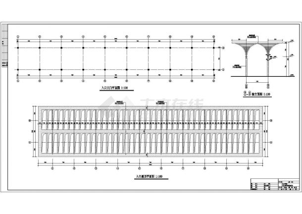 【银川】某剧场主入口钢桁架结构设计图（独立基础）-图二