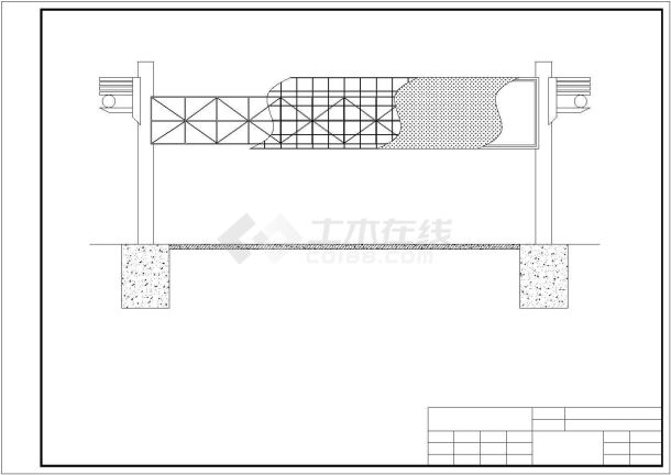 某25m钢结构跨路广告牌结构设计施工图-图二