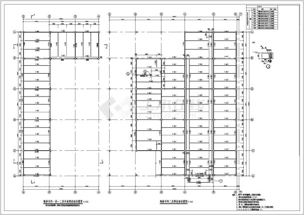 某钢框架汽车4S店（维修车间及展厅）结构设计施工图-图二