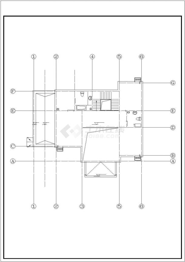 北京某地上两层小型别墅给排水设计施工图-图二