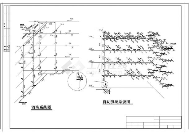 福建省某宾馆给排水及消防平面图-图二
