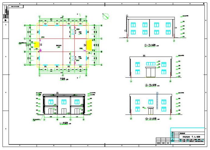 柴油发电机室建筑结构设计施工图纸_图1