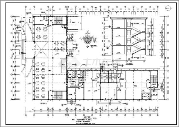 【浙江省】现代风格酒店建筑施工图（含设计说明，共九张图纸）-图一