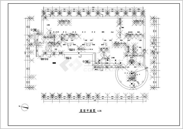 1966平方米三层住院部建筑施工图（11张CAD图）-图二