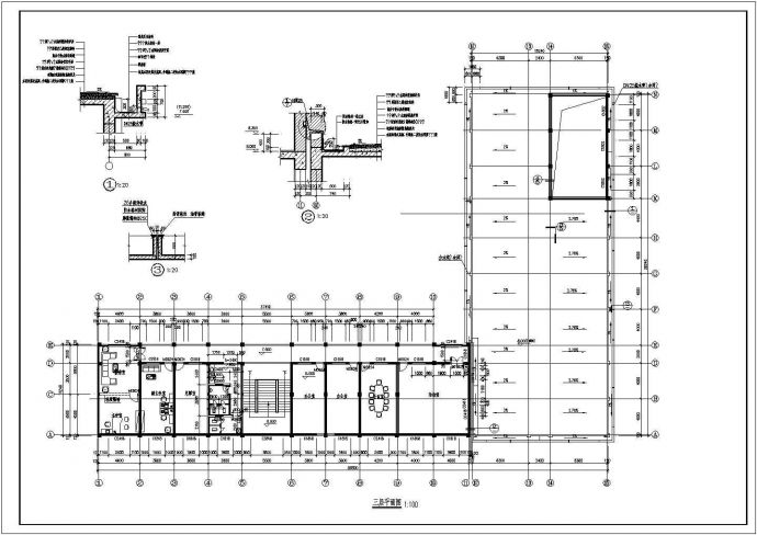 三层实验室建筑施工图（含楼梯大样，共8张图纸）_图1
