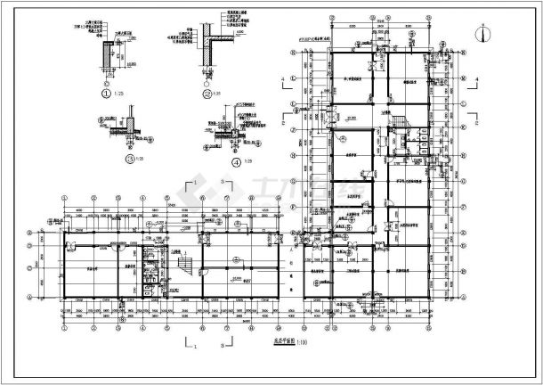 三层实验室建筑施工图（含楼梯大样，共8张图纸）-图二