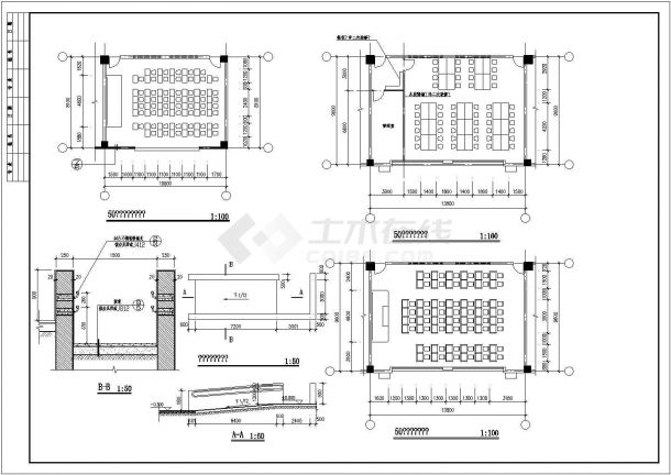 某交通学院建筑施工图（含阶梯教室设计，共37张）-图一