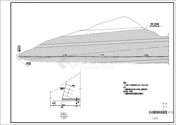 [四川]水电站枢纽工程初步设计施工图(引水隧洞压力前池厂房)-图一