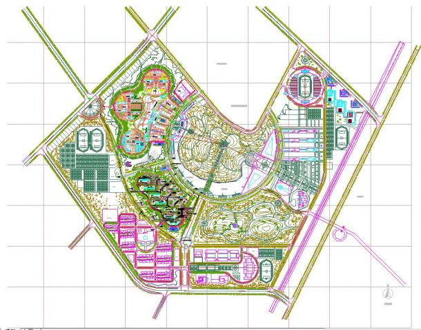某地区小型大学新校区建筑设计平面图-图一