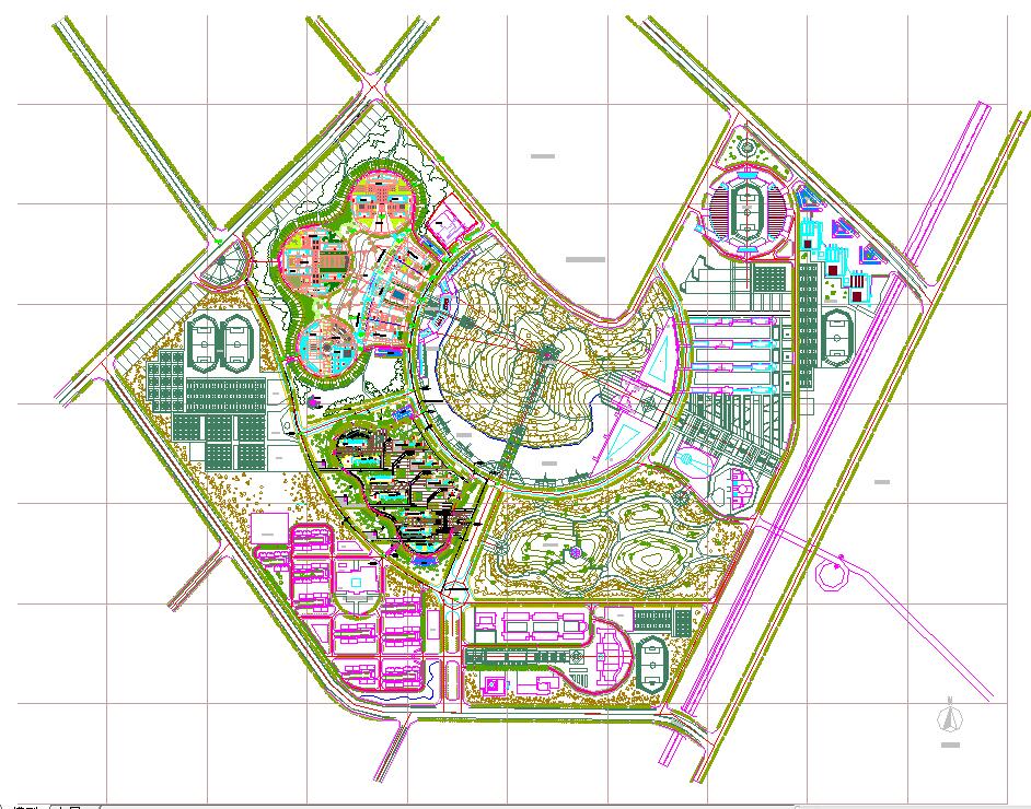 某地区小型大学新校区建筑设计平面图