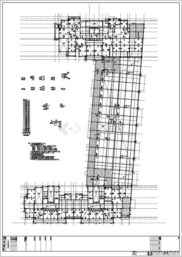 两栋26层剪力墙结构住宅楼地上部分结构施工图-图一