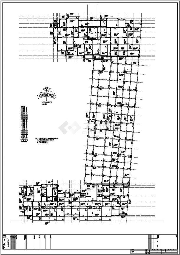 两栋26层剪力墙结构住宅楼地上部分结构施工图-图二