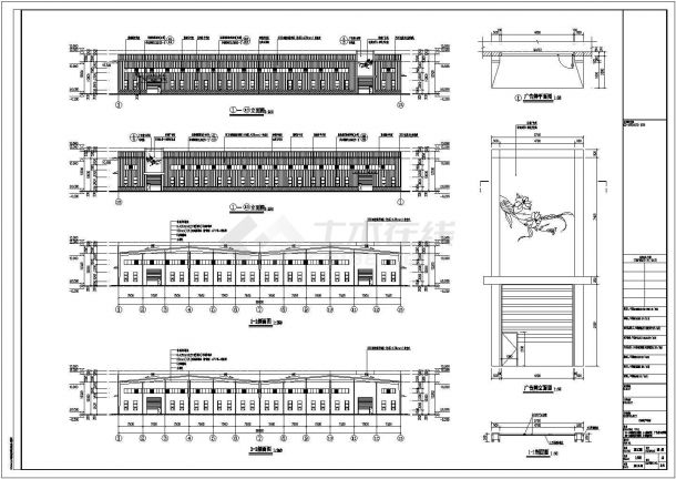 单层门式钢架工业厂房结构施工图（含建筑图）-图二