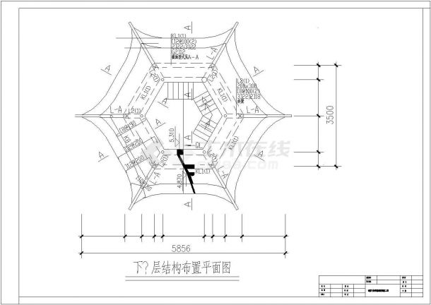 10米高重檐六角亭建筑施工图（共12张cad图）-图二