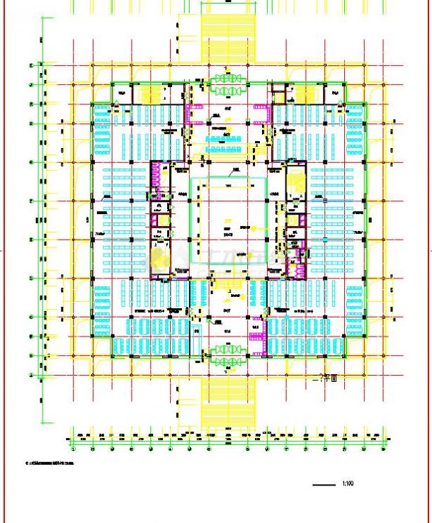 最新师范学院建筑施工图纸（共14张）-图二